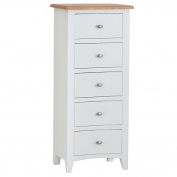 Goodwood Painted 5 Drawer Narrow Chest