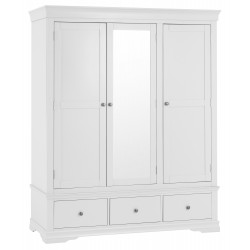 Findon White Triple Wardrobe