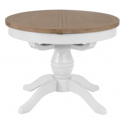 Tangmere White Round Extending Dining Table