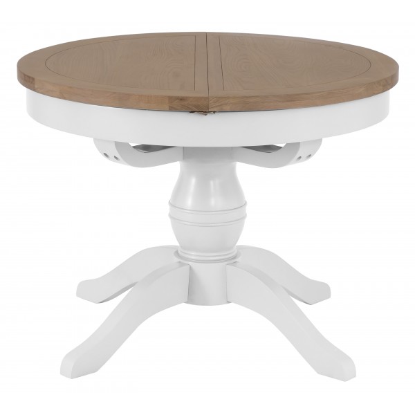 Tangmere White Round Extending Dining Table