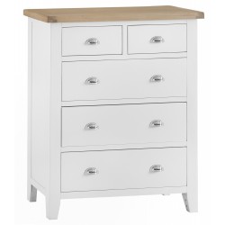 Tangmere White Large 5 Drawer Chest