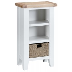 Tangmere White Narrow Bookcase
